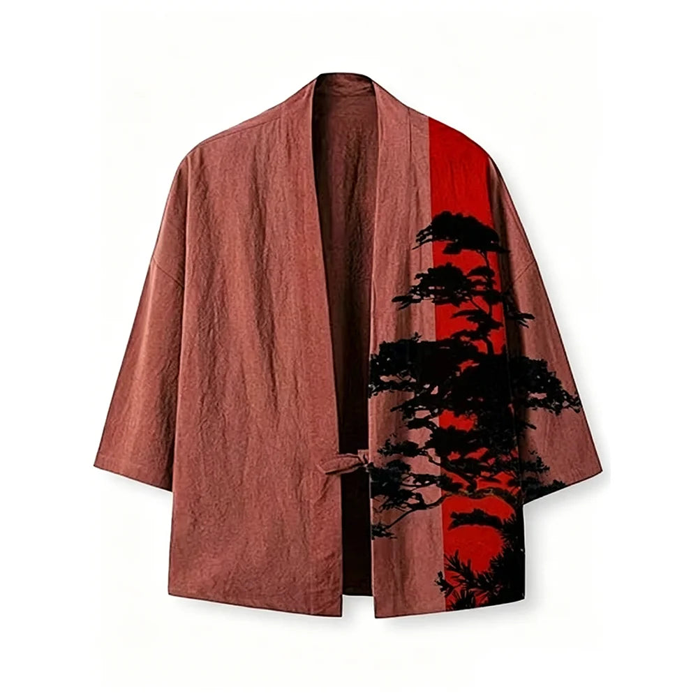 Cardigan Kimono Haori Coton Japonais Unisexe