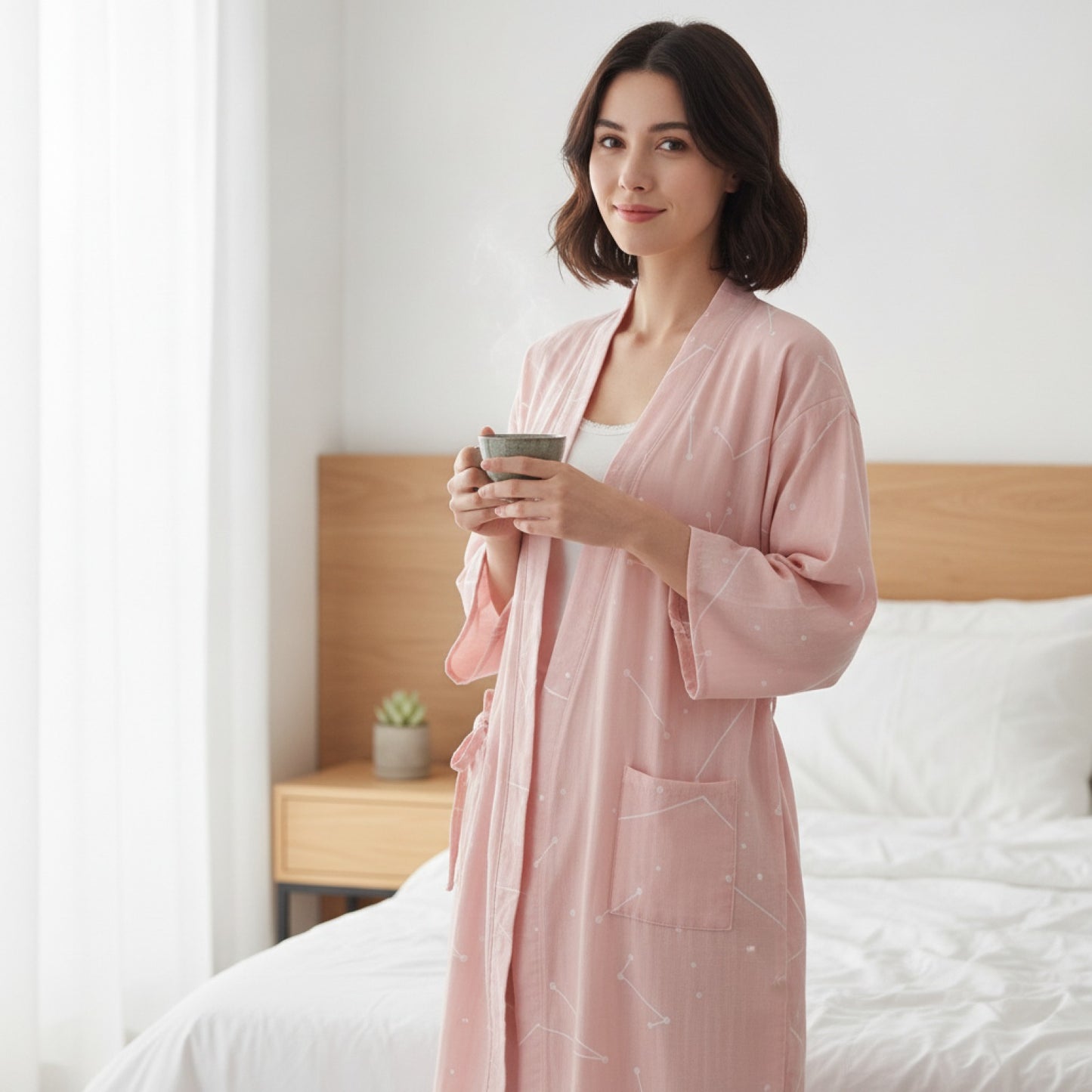 Pyjama Kimono Gaze de Coton Long