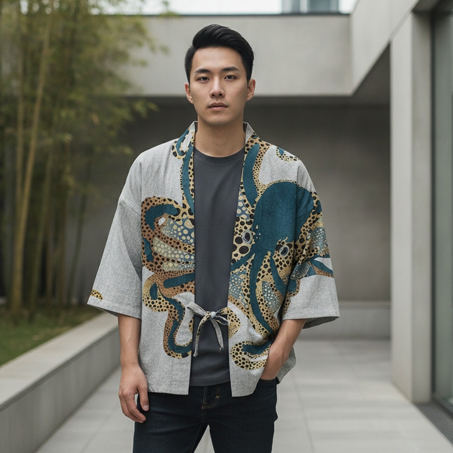 Cardigan Kimono Haori Japonais Unisexe
