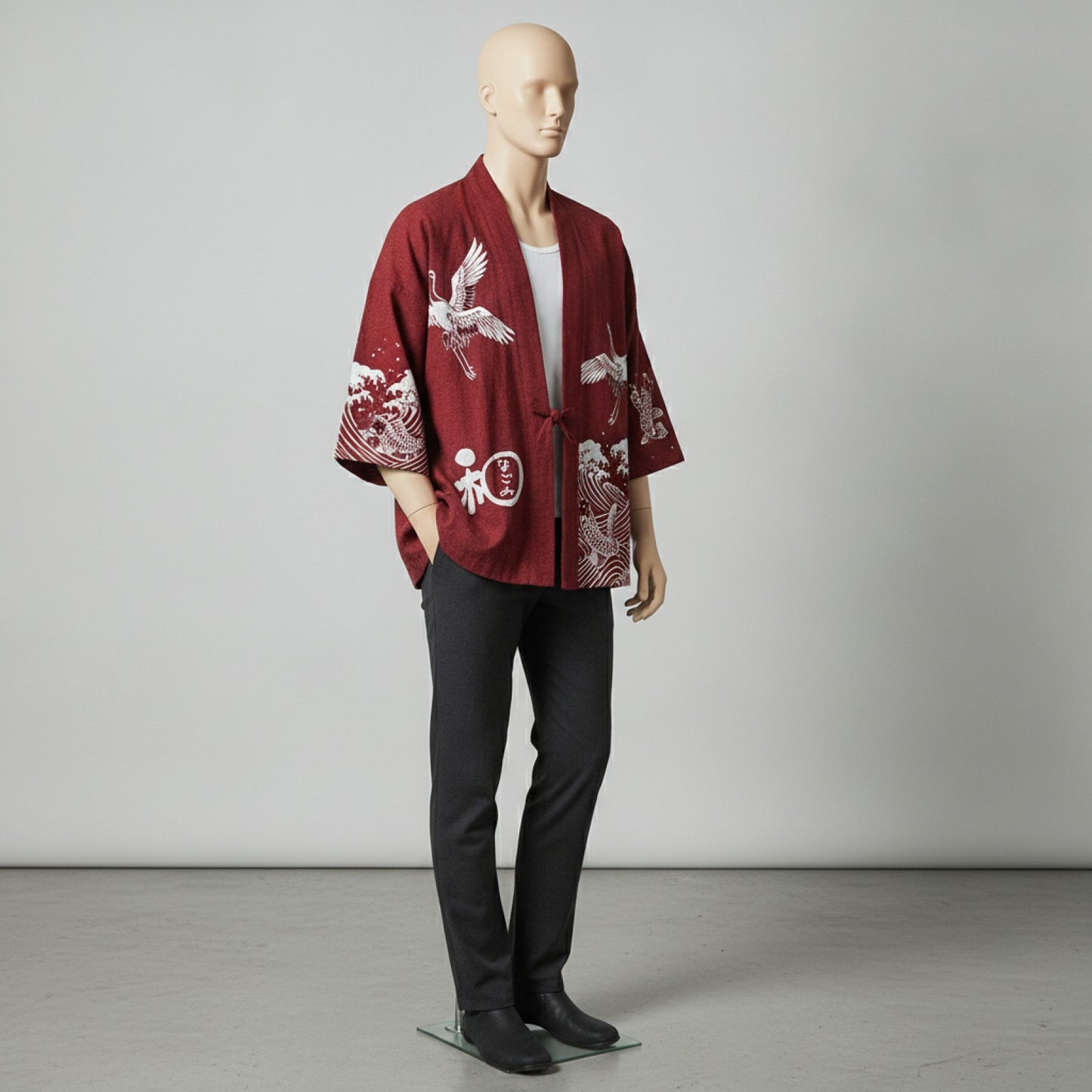 Cardigan Kimono Haori Japonais Unisexe Coton