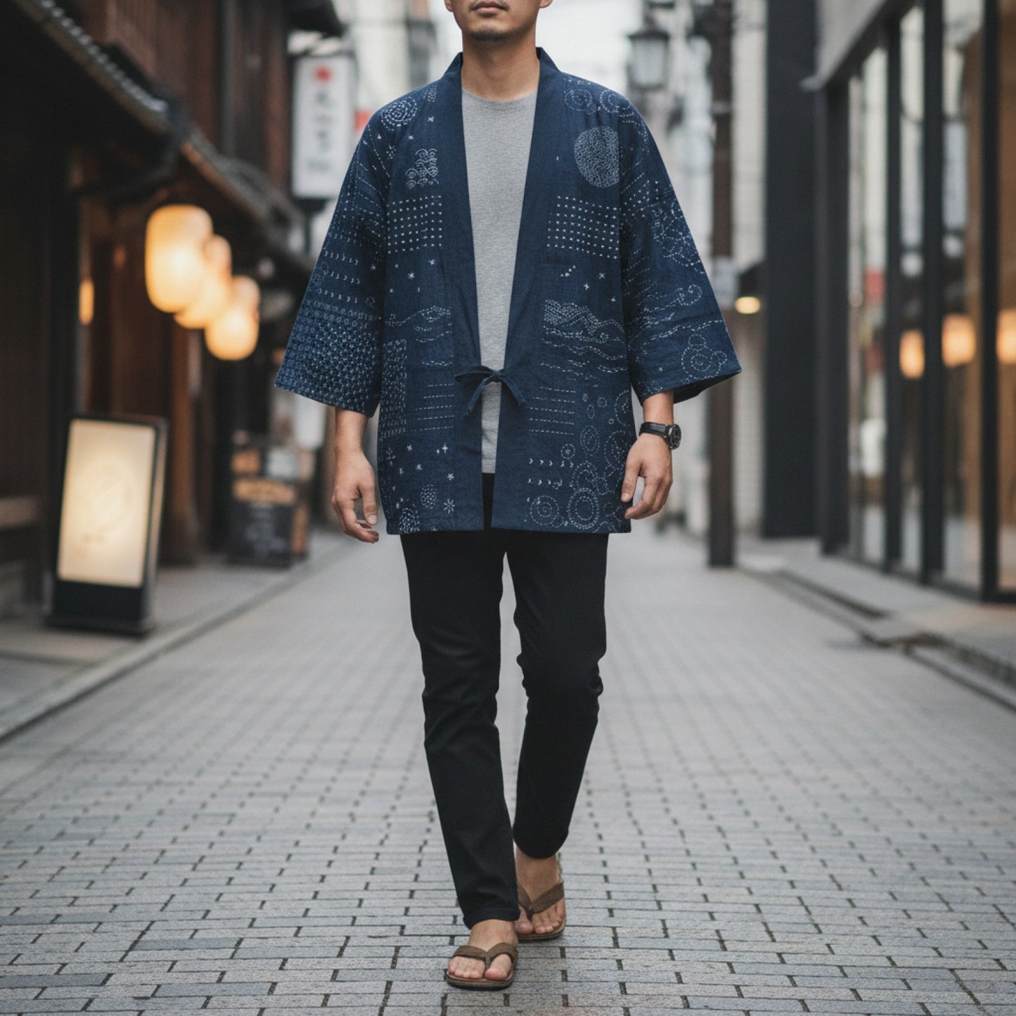 Cardigan Kimono Haori Japonais Unisexe