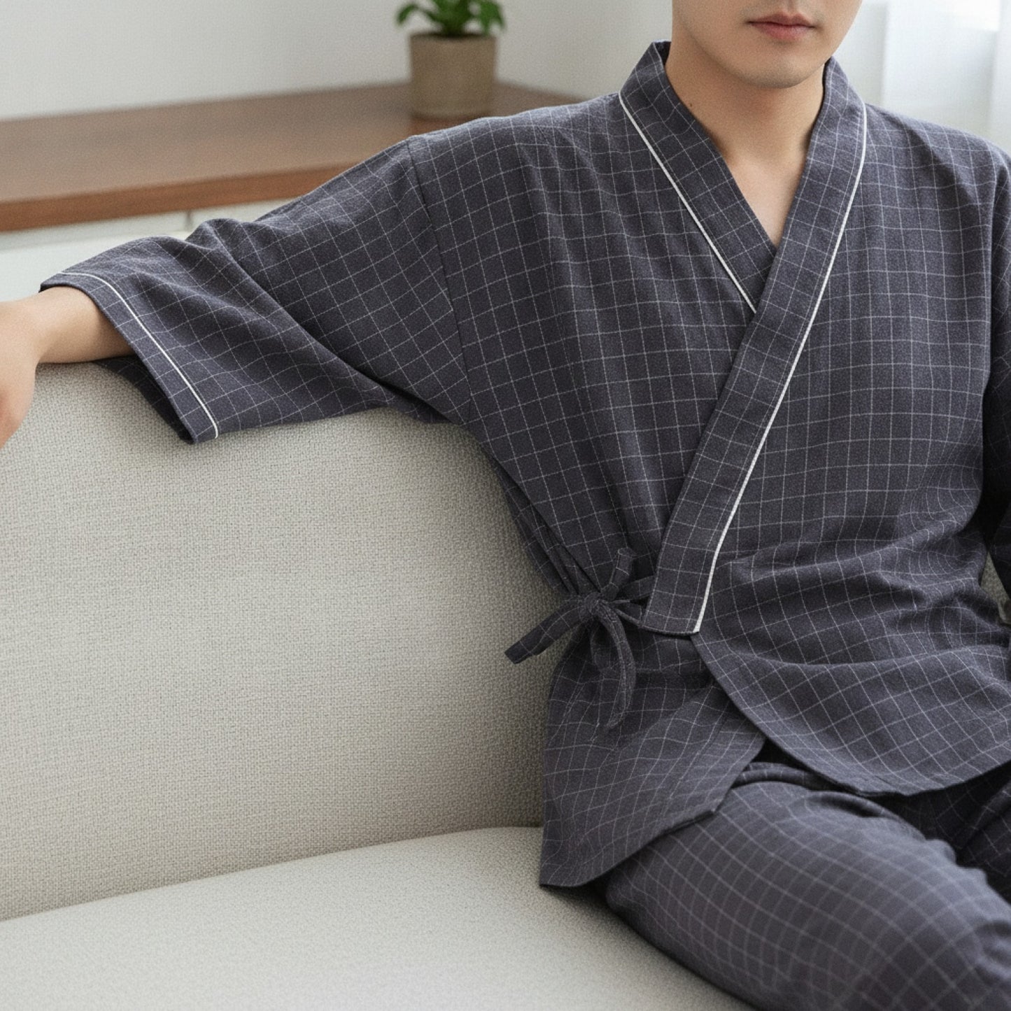 Pyjama Kimono Couple Coton Été 2024