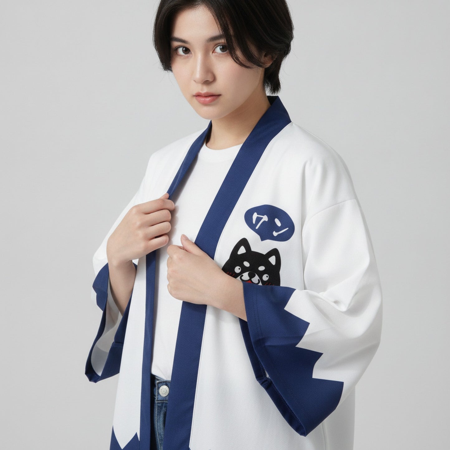 Cardigan Kimono Chiot Kawaii - Style Japonais Unisexe