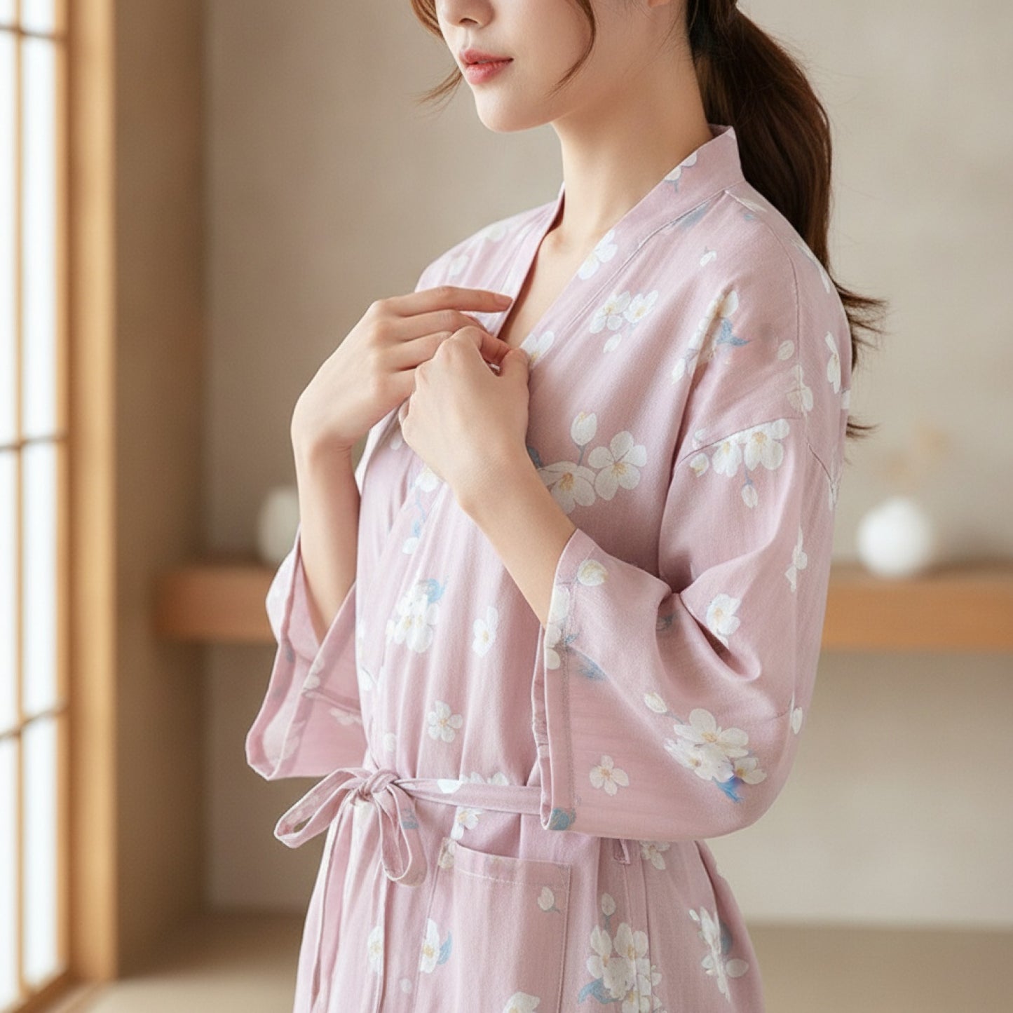 Pyjama Kimono Gaze de Coton Douceur Estivale