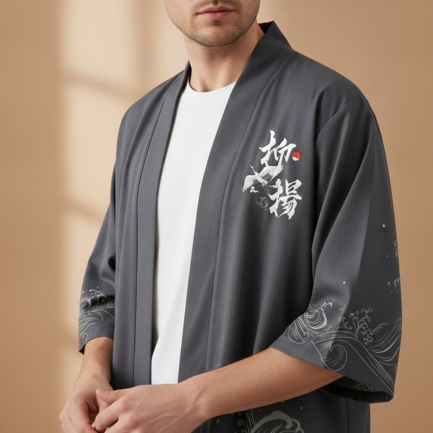 Kimono Homme Vintage Flamant Rose
