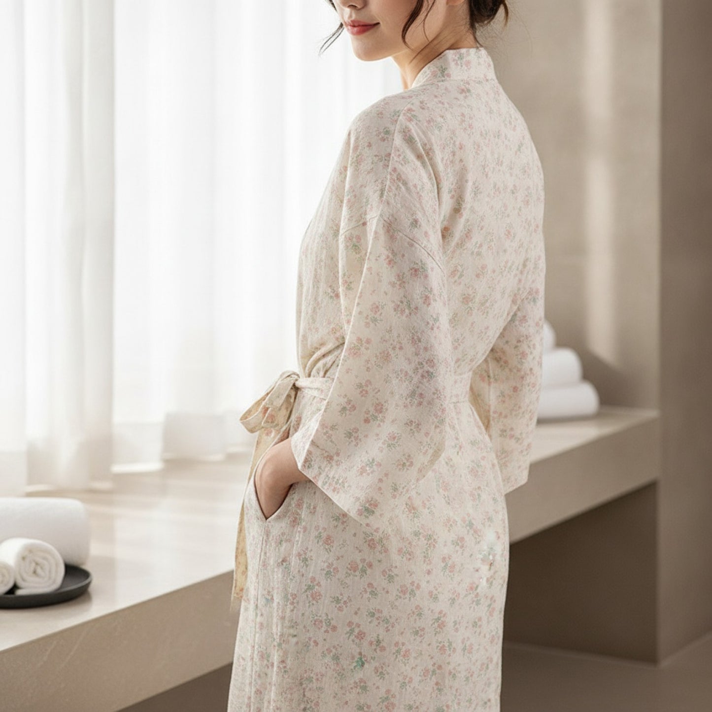 Pyjama Kimono Gaze de Coton Femme