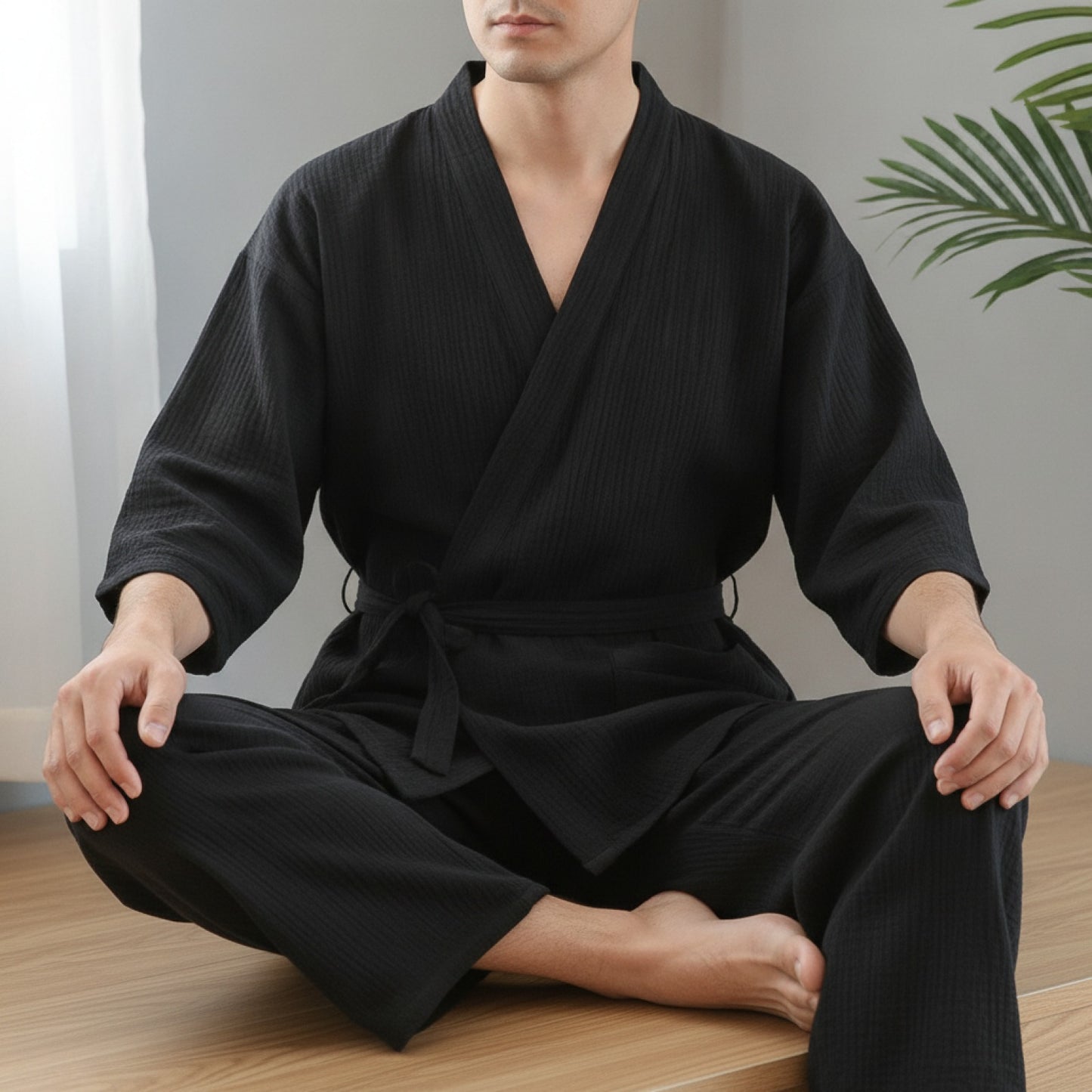 Pyjama Kimono Homme Gaze Fine Respirante