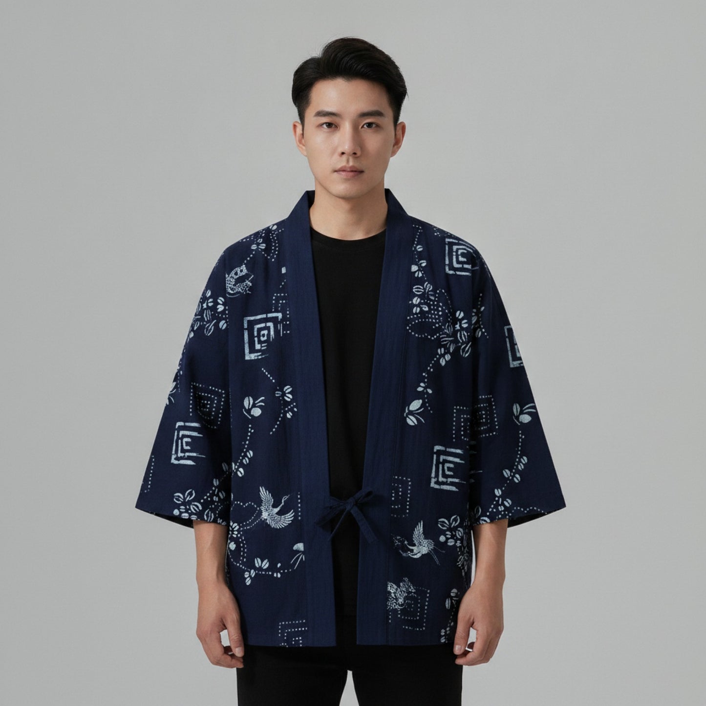 Cardigan Kimono Haori Unisexe Style Japonais