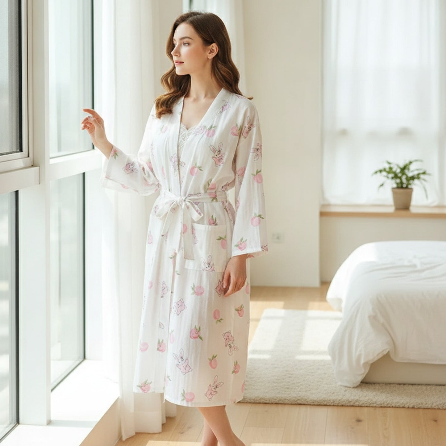 Pyjama Kimono Gaze de Coton Japonais