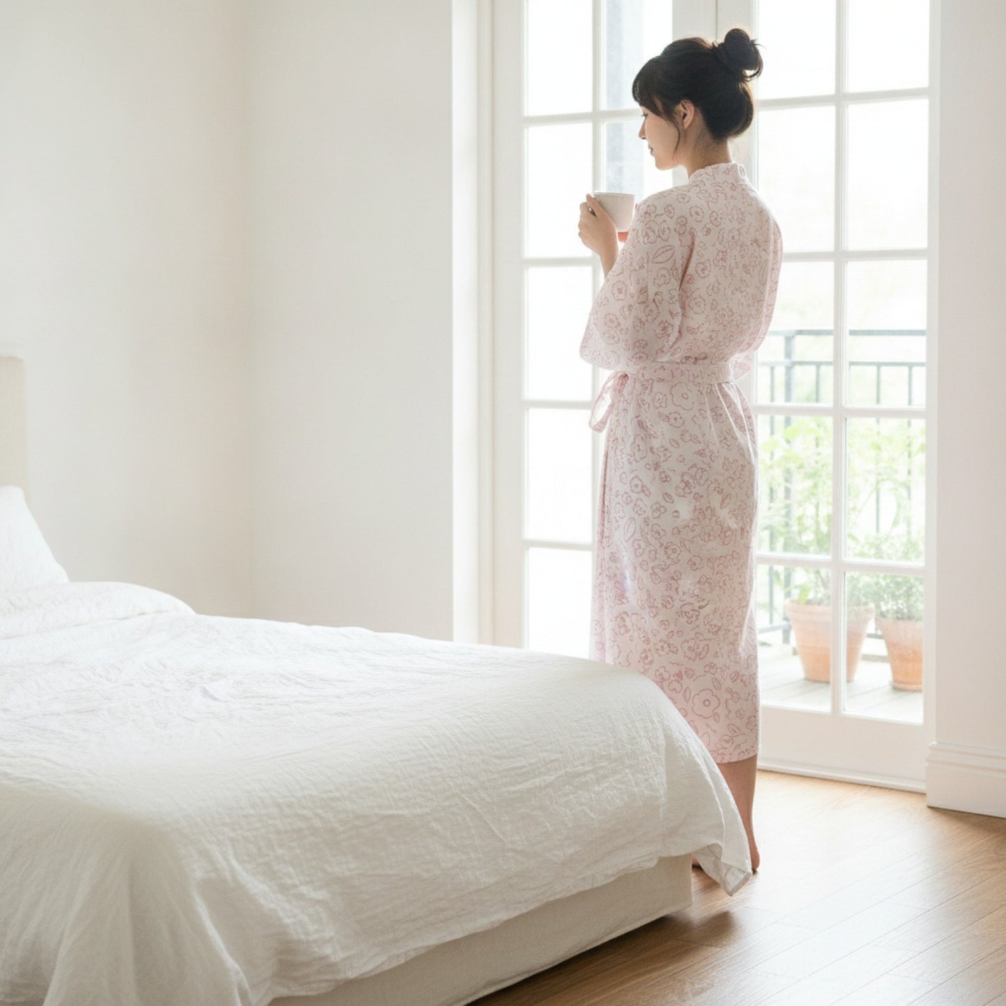 Pyjama Kimono Gaze de Coton - Douceur Estivale