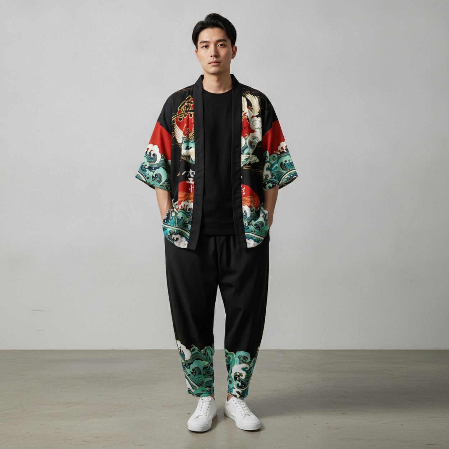 Ensemble Haori & Pantalon Japonais Surdimensionné