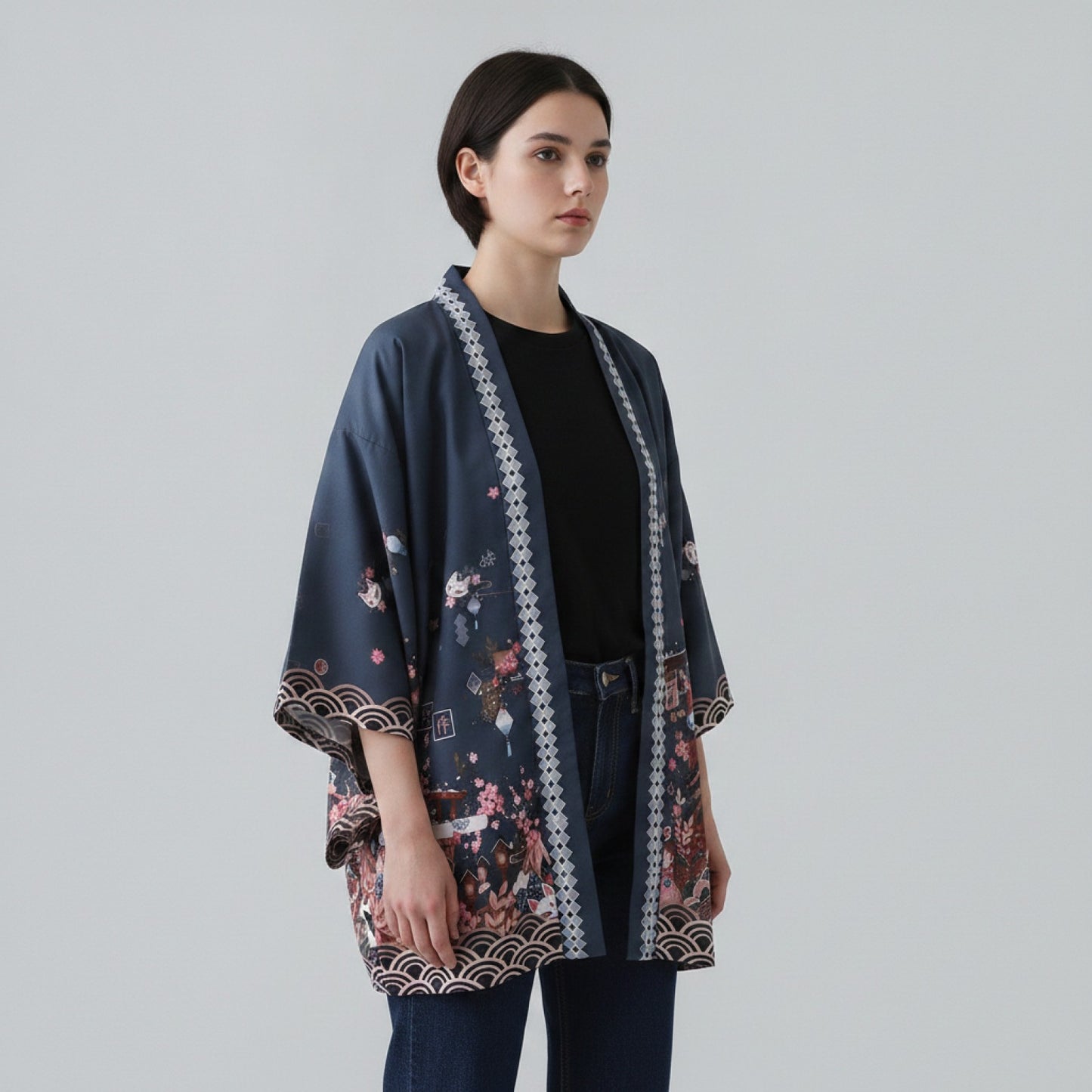 Kimono Haori Vert Style Streetwear Japonais