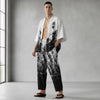Ensemble Kimono Ample Homme – Blanc et Noir - XXS