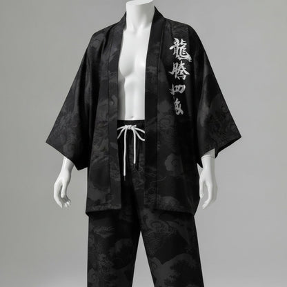 Ensemble Kimono Décontracté Homme – Noir - XXS