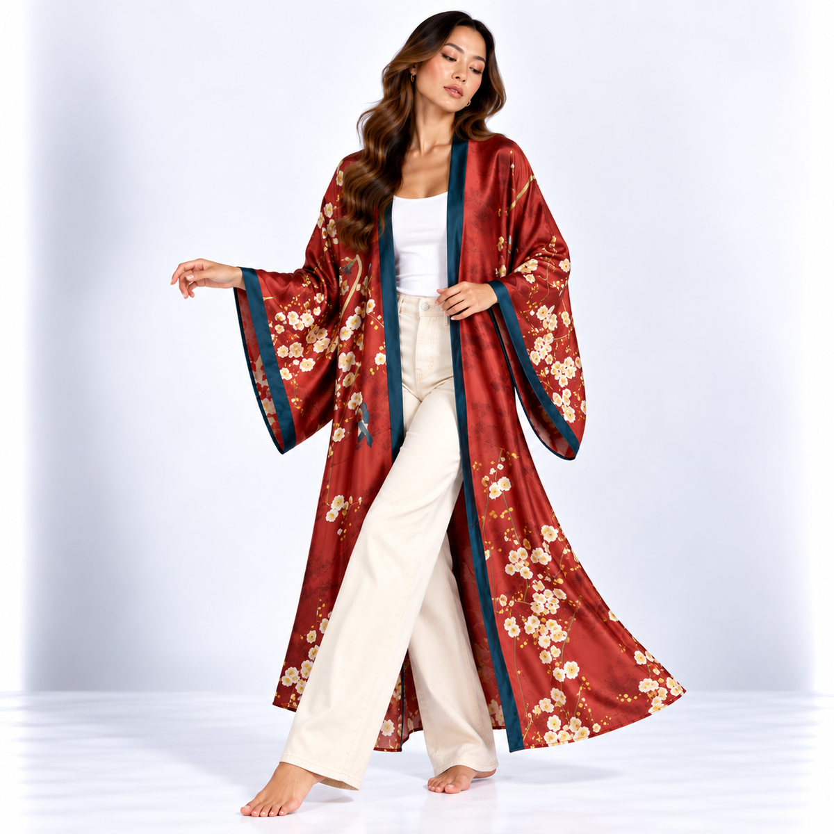 Kimono Long Ume | Rouge