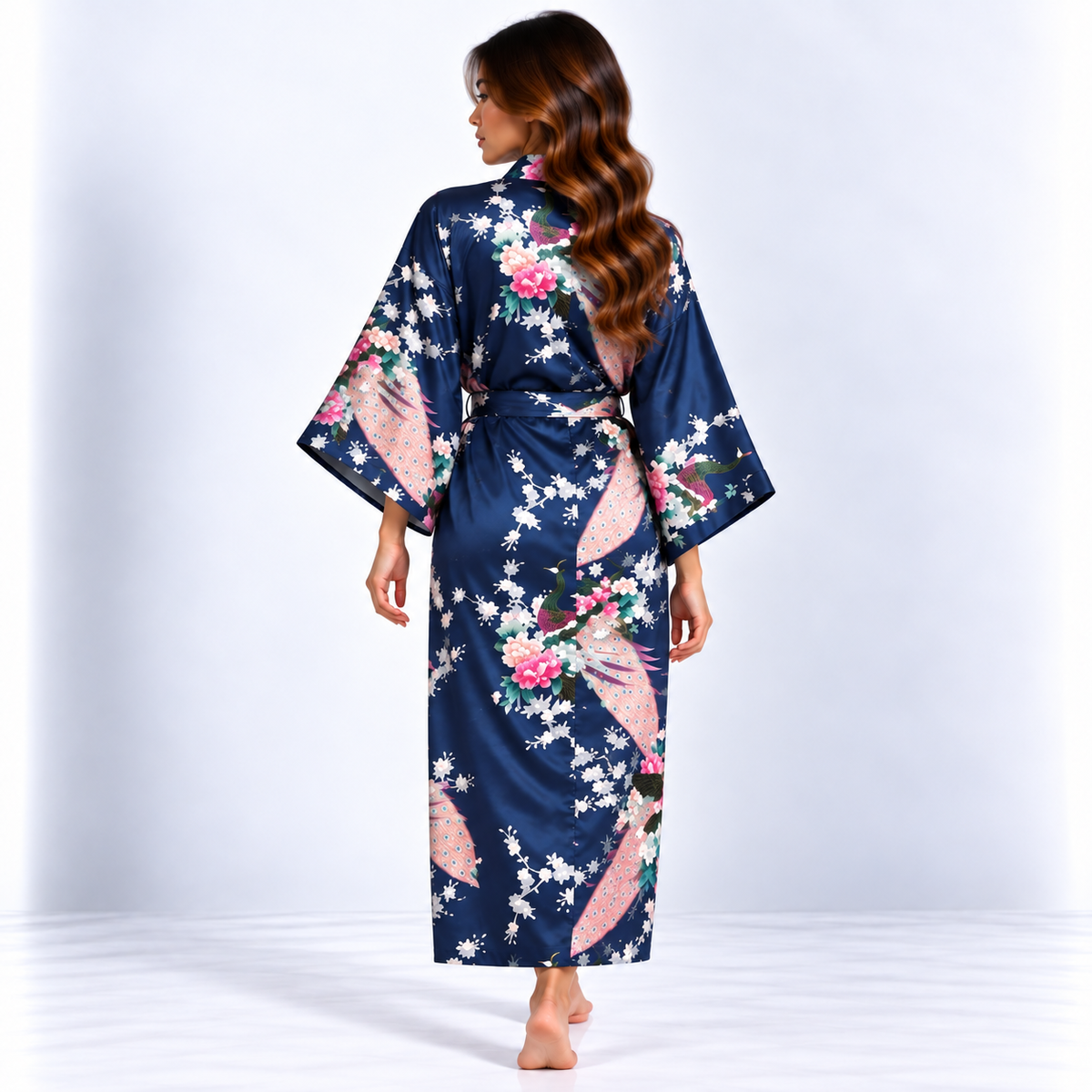 Kimono Long Paon | Bleu Marine