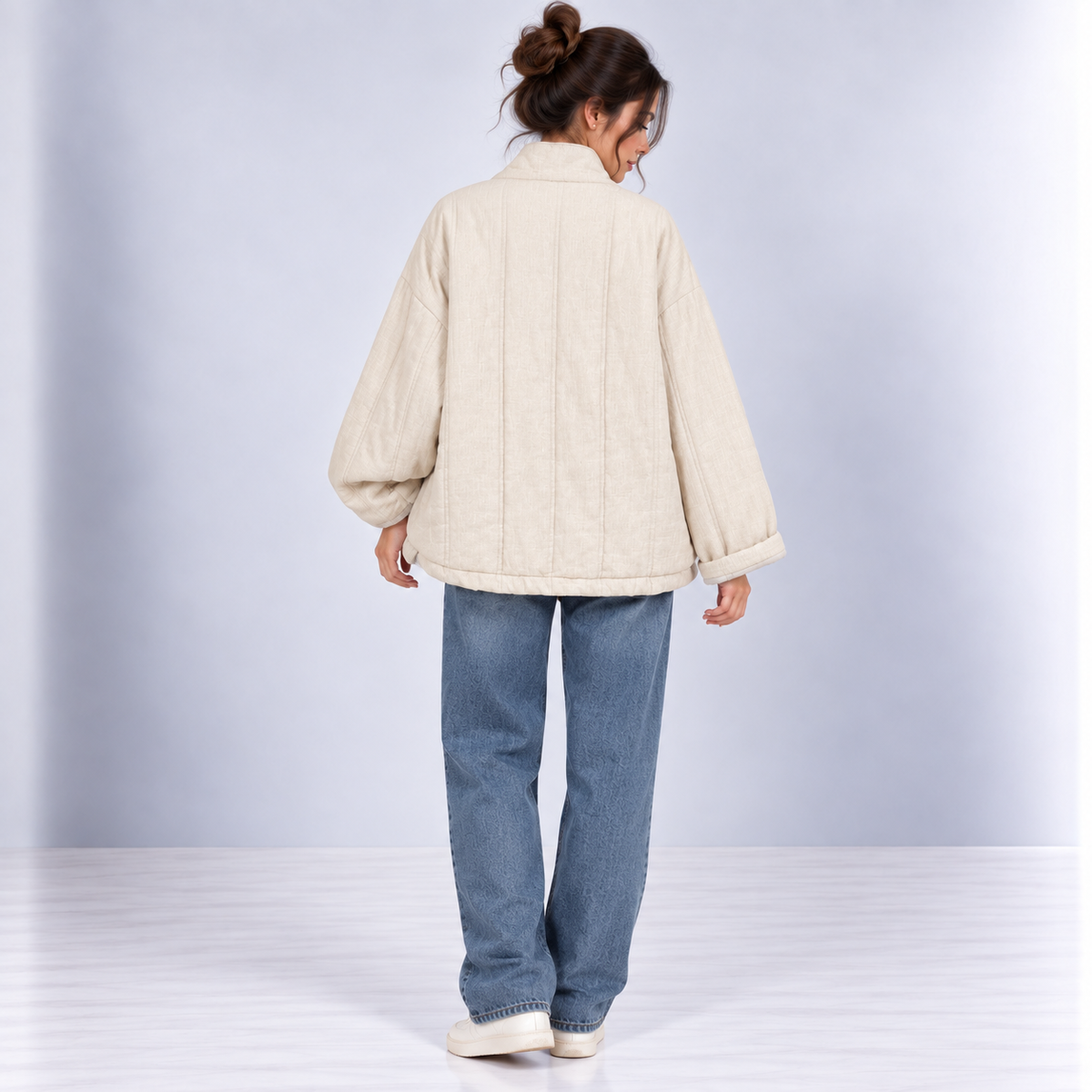 Veste Kimono Matelassée | Beige