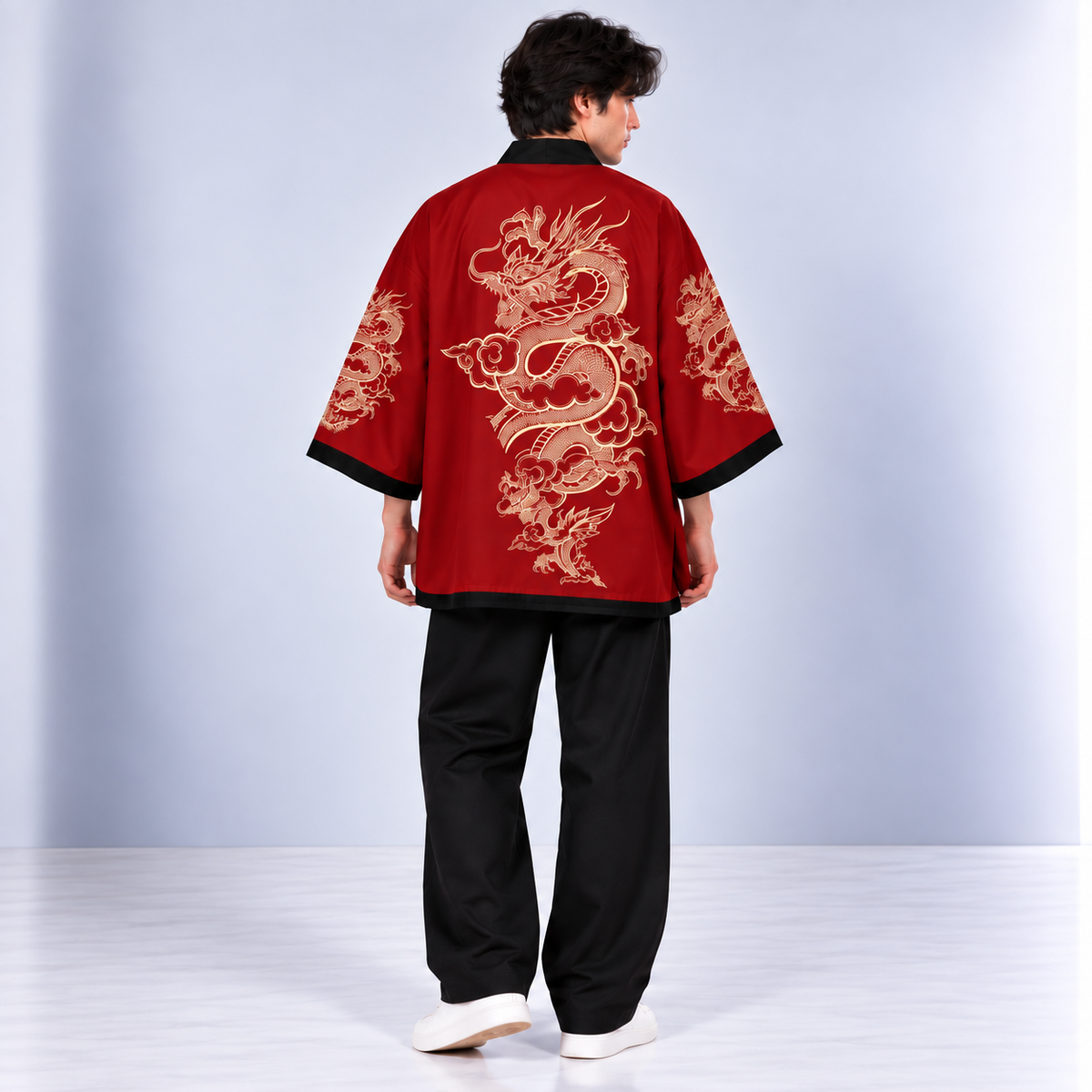 Haori Dragon Doré | Rouge