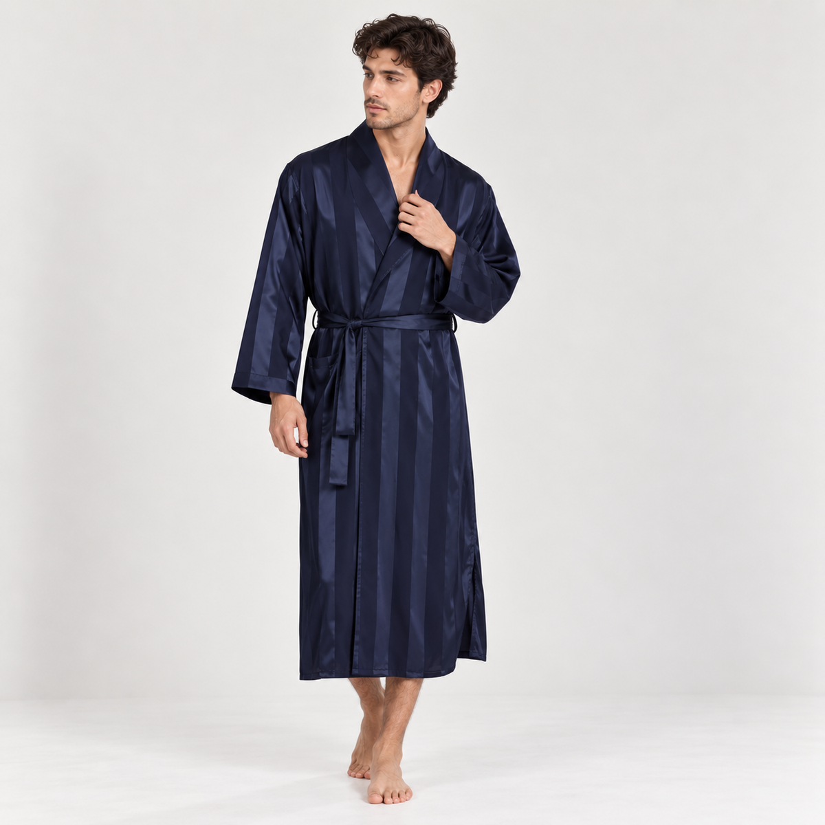 Peignoir Kimono Homme | Bleu Marine
