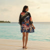 Robe Kimono Carpe Koï Femme – Noir - XS