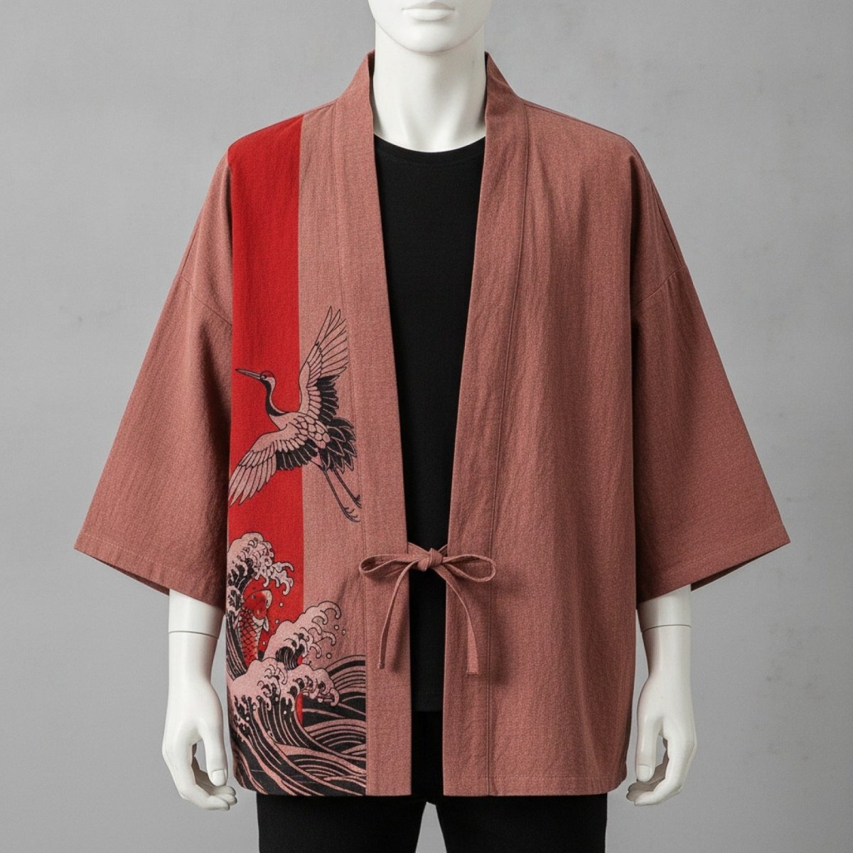 Cardigan Kimono Arbre Unisexe – Terracotta - XXS