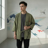 Cardigan Kimono Illustré Unisexe – Vert - XXS