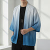 Kimono Streetwear Homme – Blanc et Bleu - S