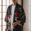 Haori Kimono Grue Homme – Noir - S