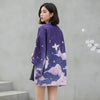 Haori Kimono Céleste Femme – Violet - Taille unique
