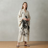 Robe Kimono Chinois Unisexe – Blanc - S