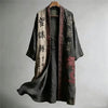 Robe Kimono Bohème Chic Unisexe – Noir - S