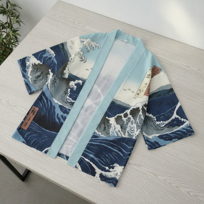 Kimono Vagues Japonais Homme – Bleu - XS