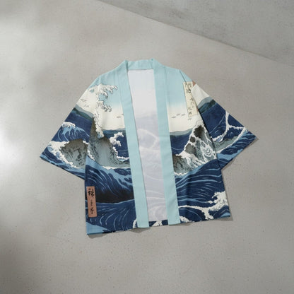 Kimono Vagues Japonais Homme – Bleu - XS