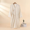Pyjama Kimono Fleurs Roses Femme – Blanc - M