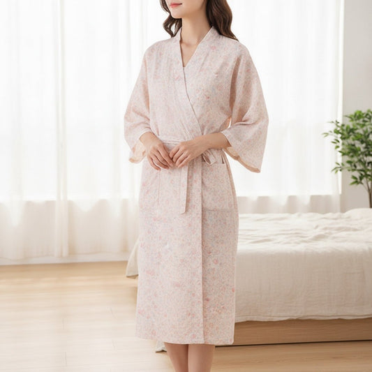 Pyjama Kimono Confort Quotidien Femme – Rose - M