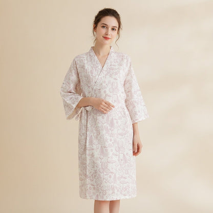 Pyjama Kimono Douceur Japonaise Femme – Rose - M