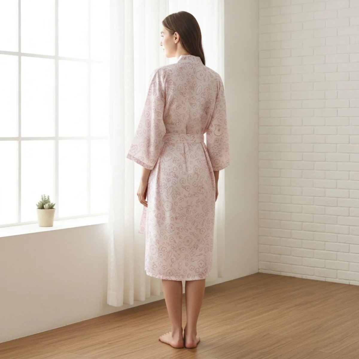 Pyjama Kimono Yukata Femme – Rose - M