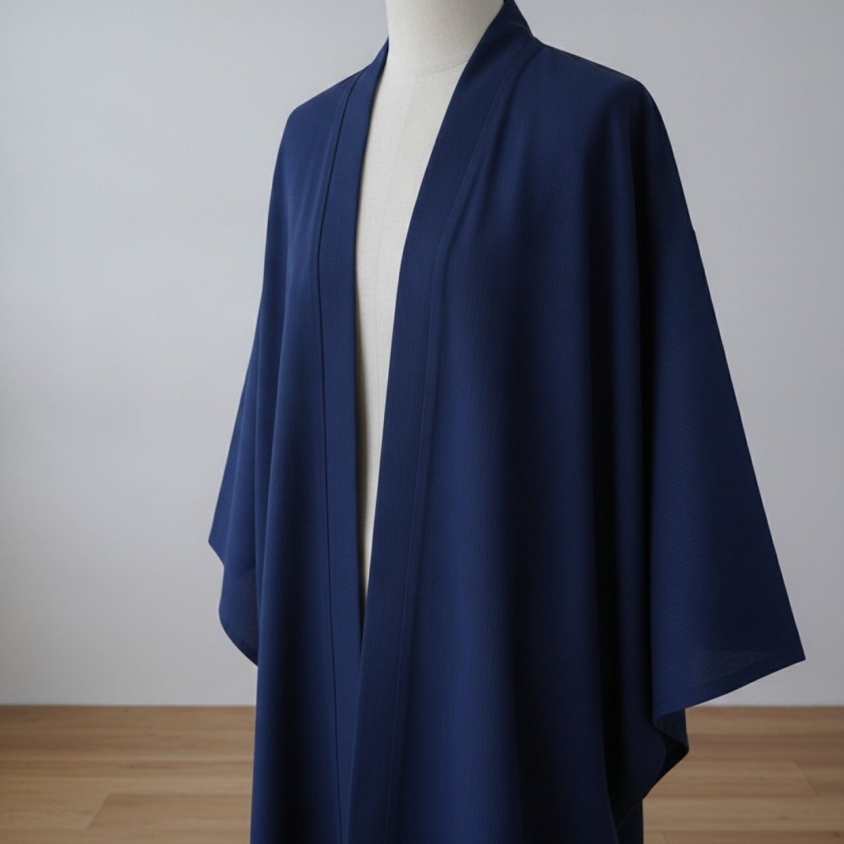 Robe Kimono Long Unisexe – Bleu - S