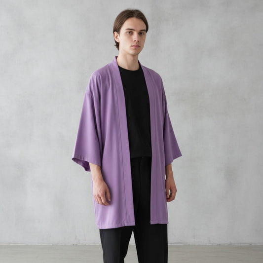 Robe Kimono Long Unisexe – Violet - S