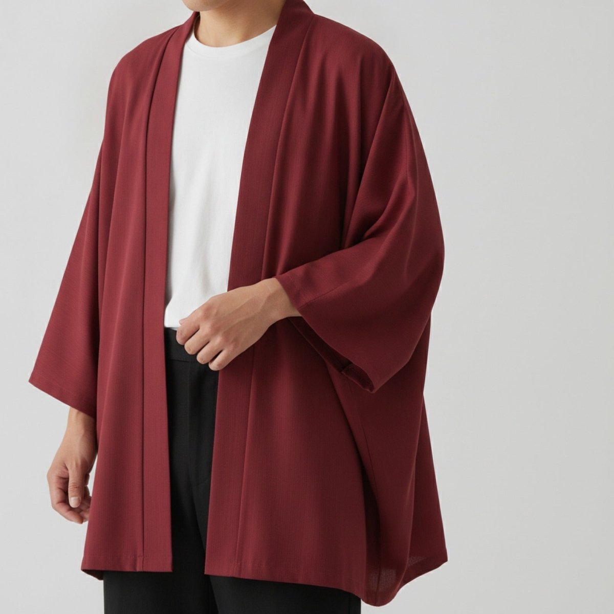 Robe Kimono Long Unisexe – Rouge - S