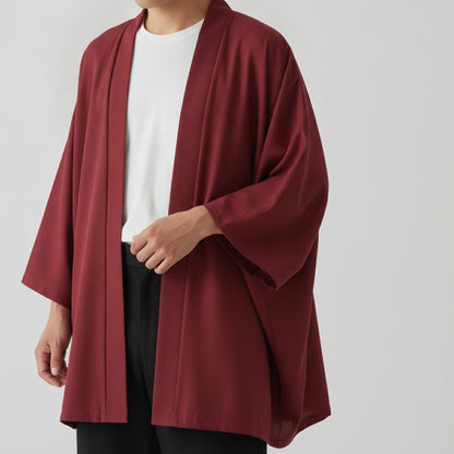 Robe Kimono Long Unisexe – Rouge - S