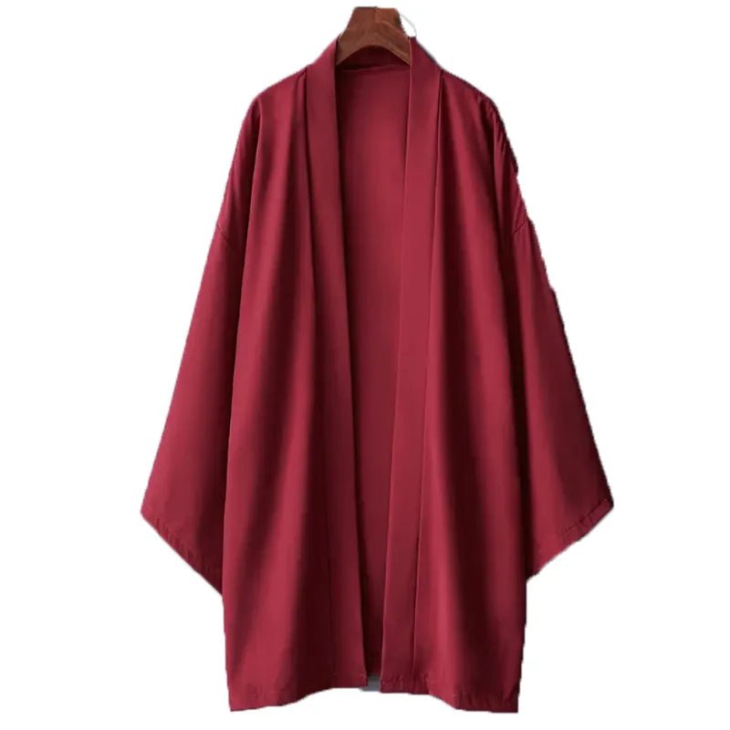 Robe Kimono Long Unisexe – Rouge - S