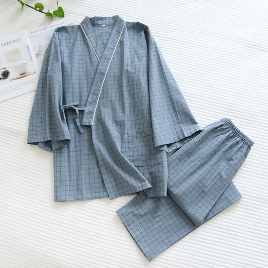 Pyjama Kimono Couple Coton Léger Été