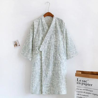 Kimono Japonais Gaze de Coton - Confort & Sérénité