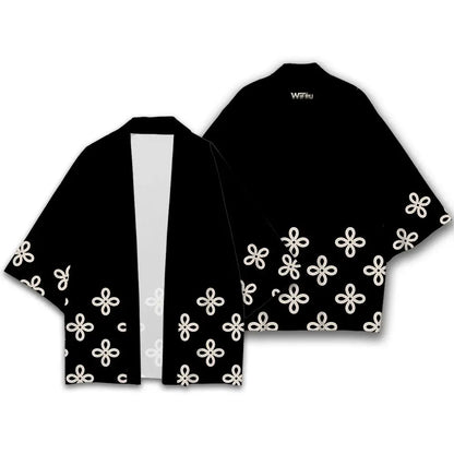 Kimono d'été femme : Yukata Harajuku grue & cerisier