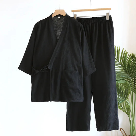 Pyjama Kimono Homme Gaze Fine Respirante