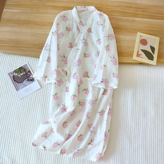 Pyjama Kimono Gaze de Coton Japonais