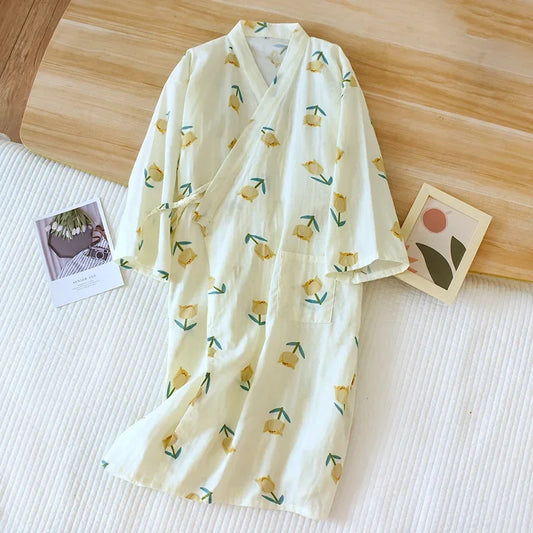 Pyjama Kimono Gaze de Coton Femme