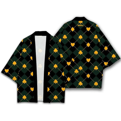 Kimono Japonais Harajuku Grue & Cerisier