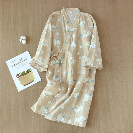 Pyjama Kimono Gaze de Coton Femme